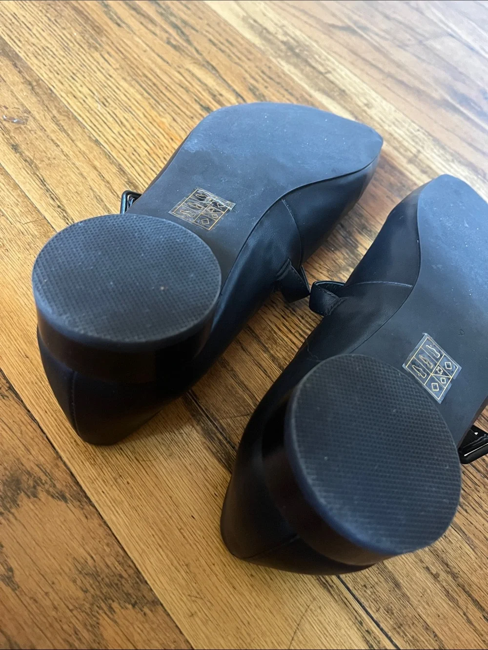 Black Mary Jane Ballet Flats with Strap